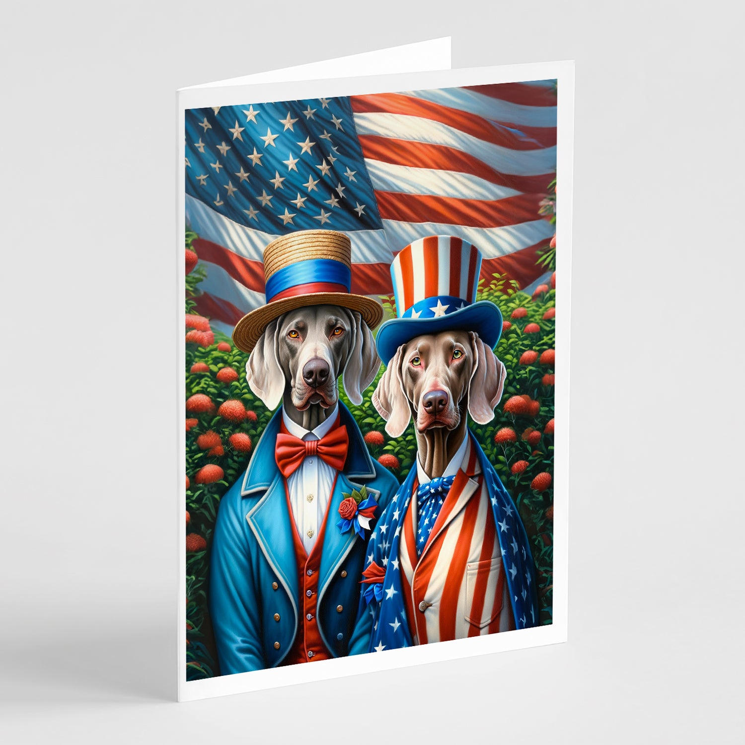 Buy this All American Weimaraner Greeting Cards Pack of 8