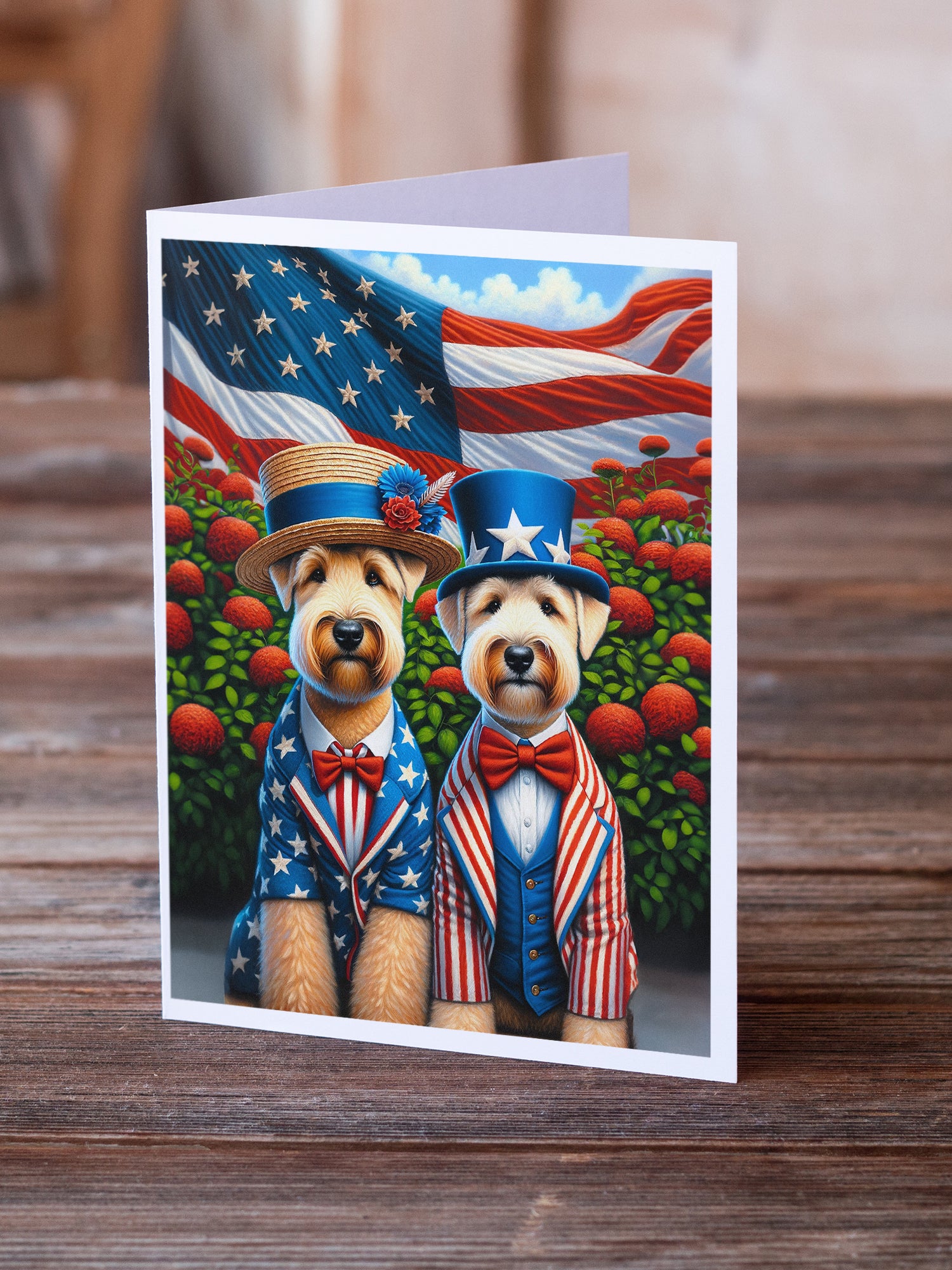 Buy this All American Wheaten Terrier Greeting Cards Pack of 8