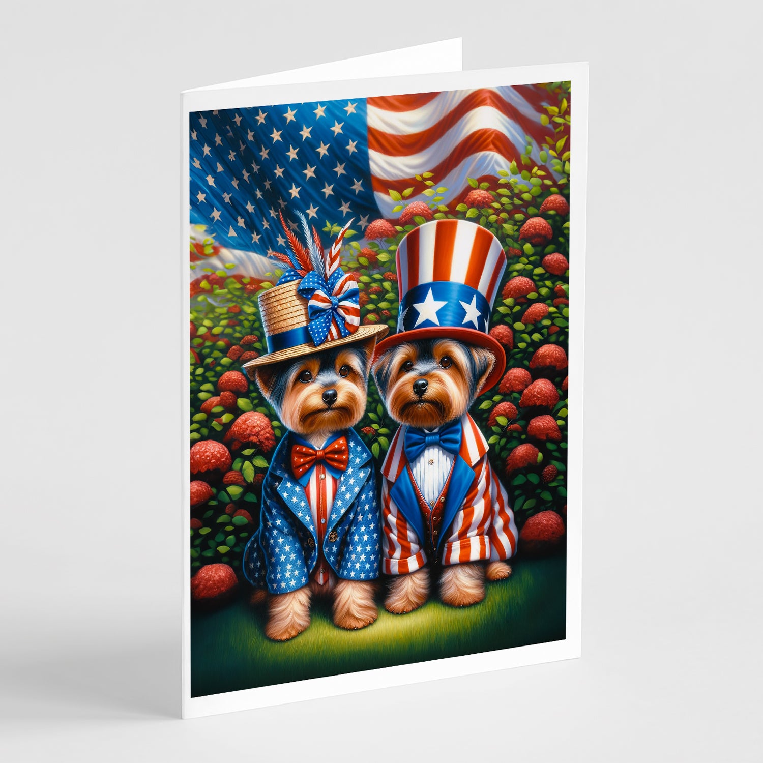 Buy this All American Yorkshire Terrier Greeting Cards Pack of 8