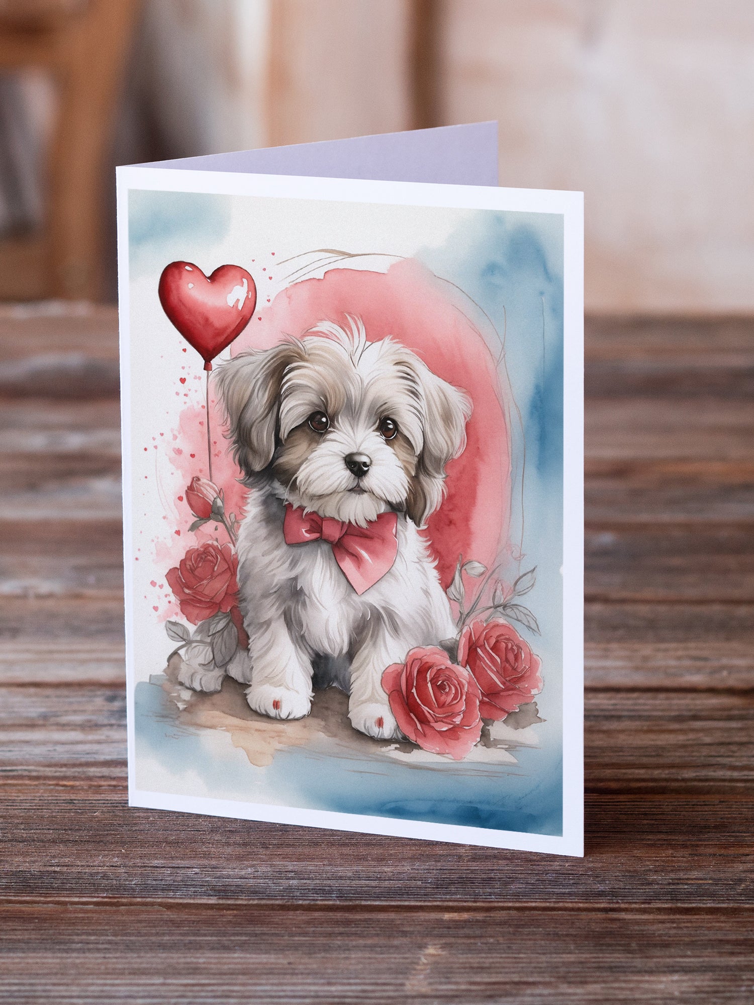 Buy this Havanese Valentine Roses Greeting Cards Pack of 8