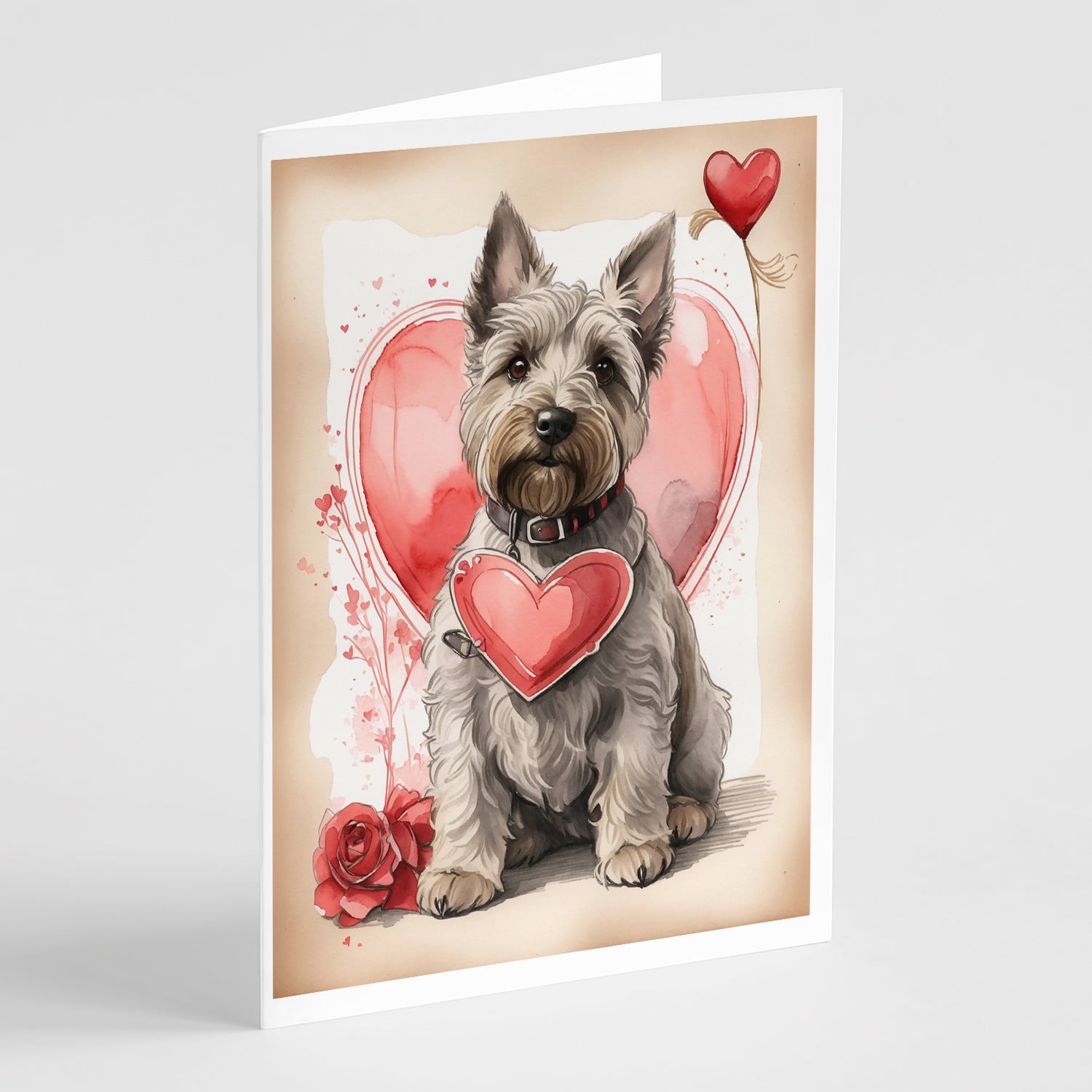 Buy this Scottish Terrier Valentine Roses Greeting Cards Pack of 8