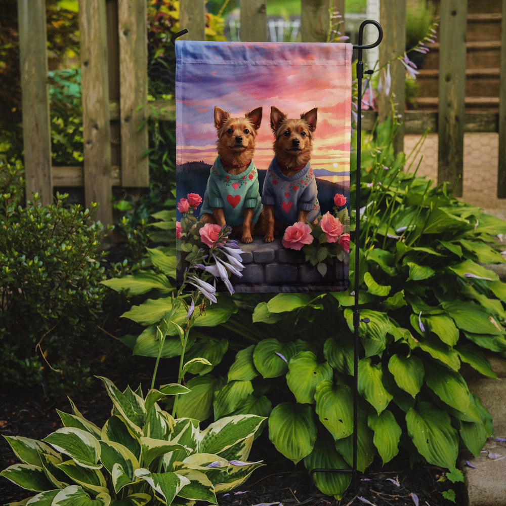 Buy this Australian Terrier Two Hearts Garden Flag