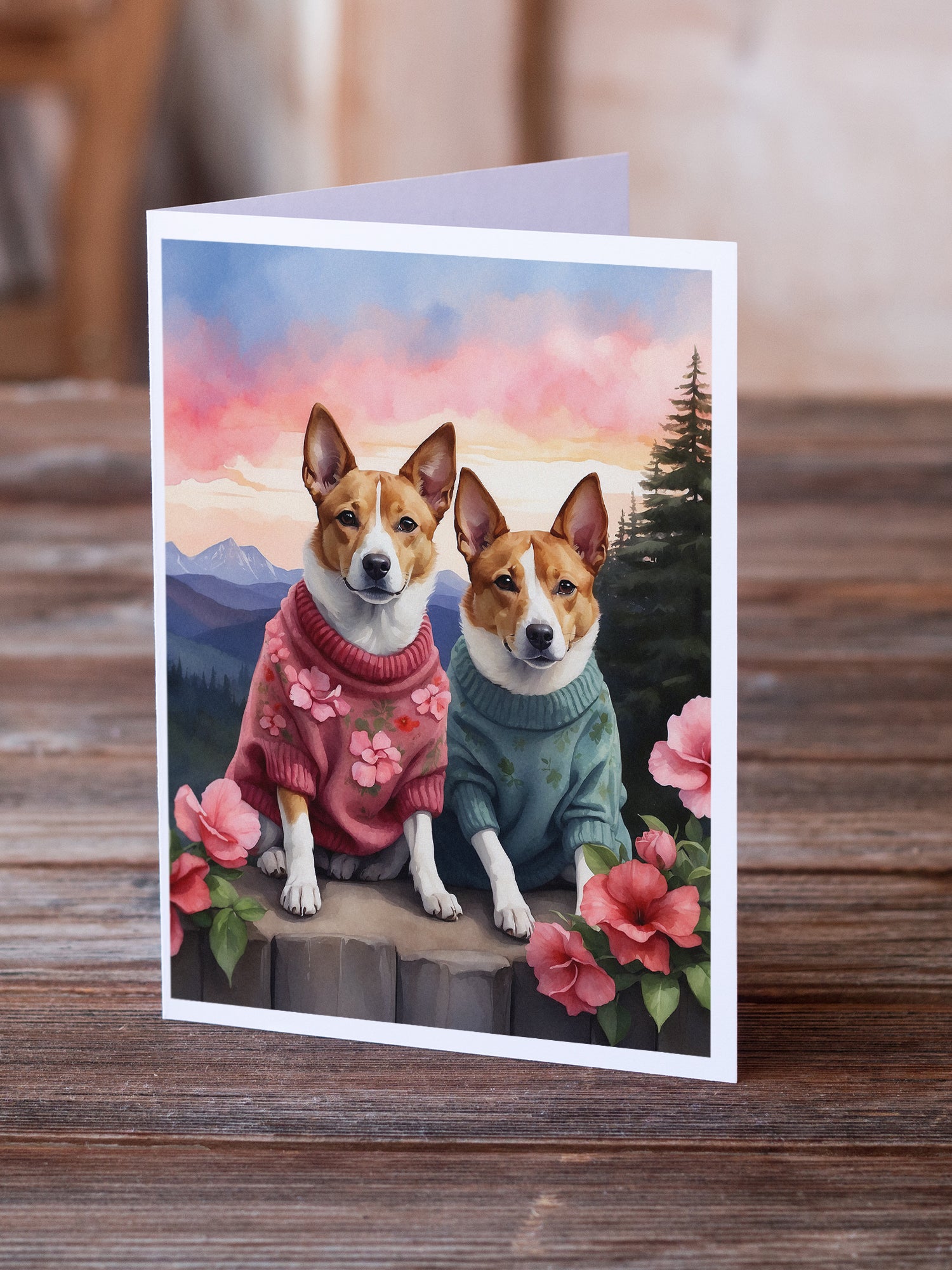 Buy this Basenji Two Hearts Greeting Cards Pack of 8