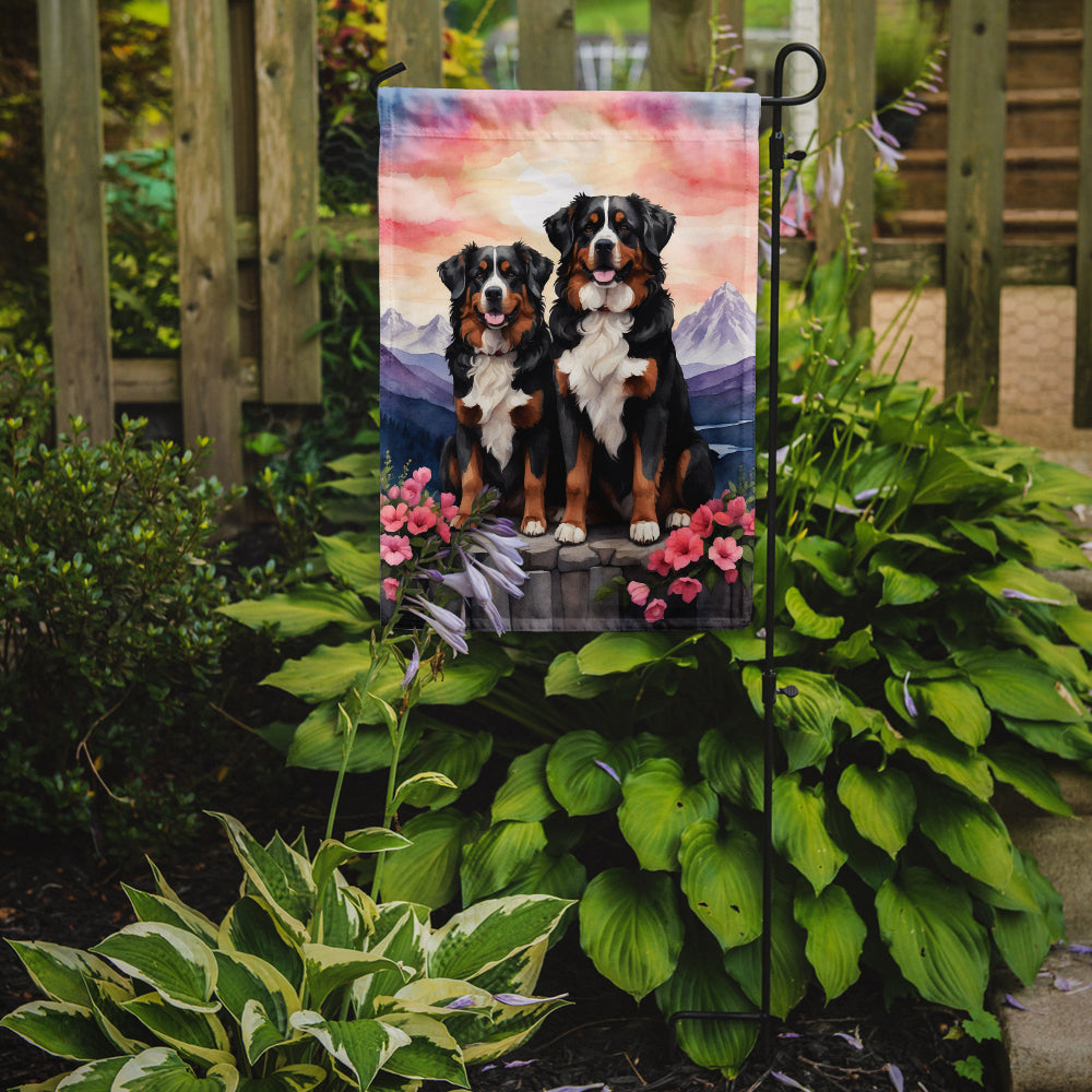 Buy this Bernese Mountain Dog Two Hearts Garden Flag