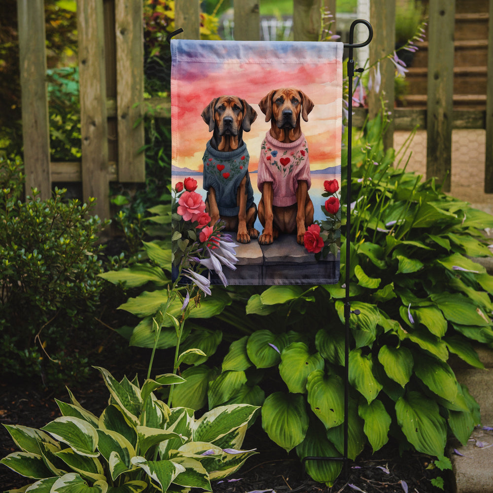Buy this Bloodhound Two Hearts Garden Flag