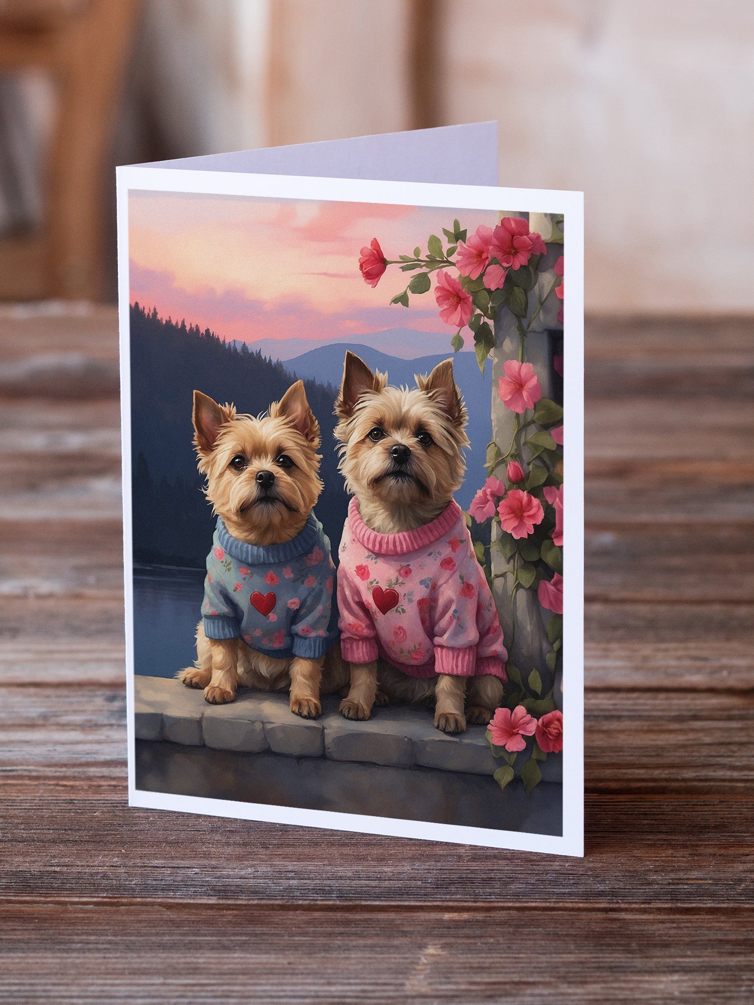 Buy this Cairn Terrier Two Hearts Greeting Cards Pack of 8
