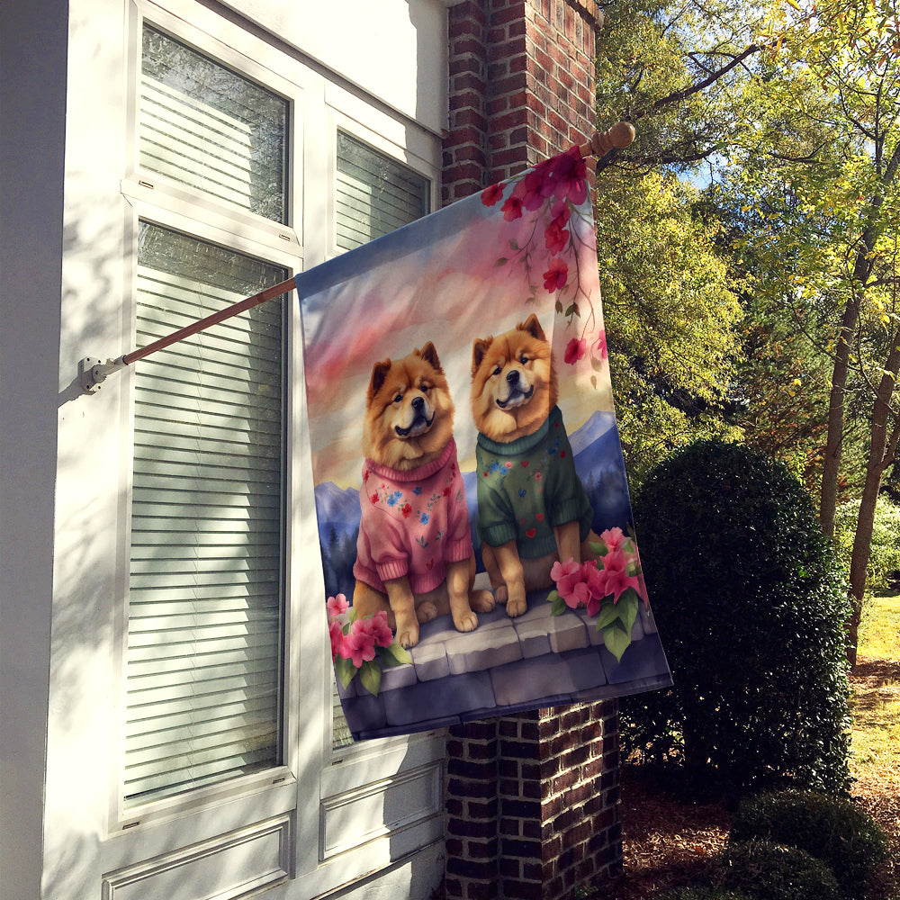 Buy this Chow Chow Two Hearts House Flag