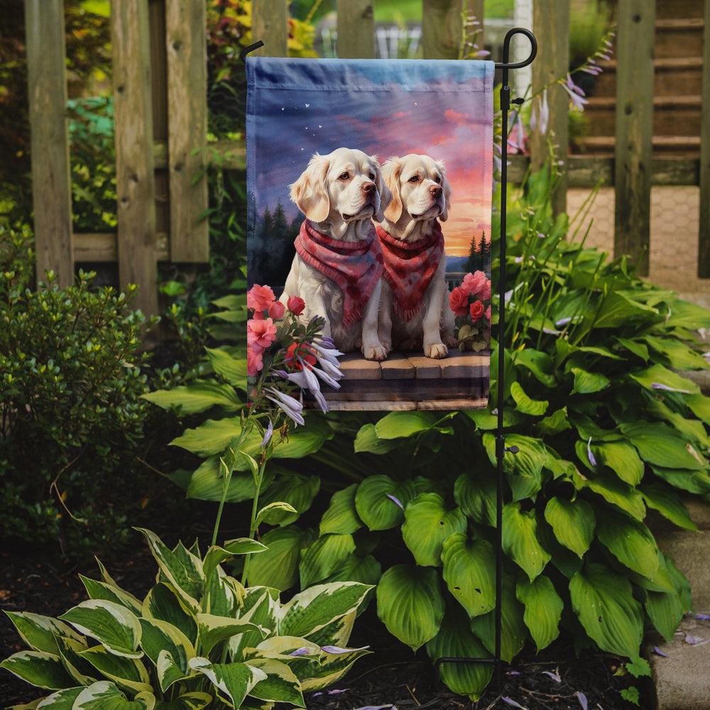 Buy this Clumber Spaniel Two Hearts Garden Flag