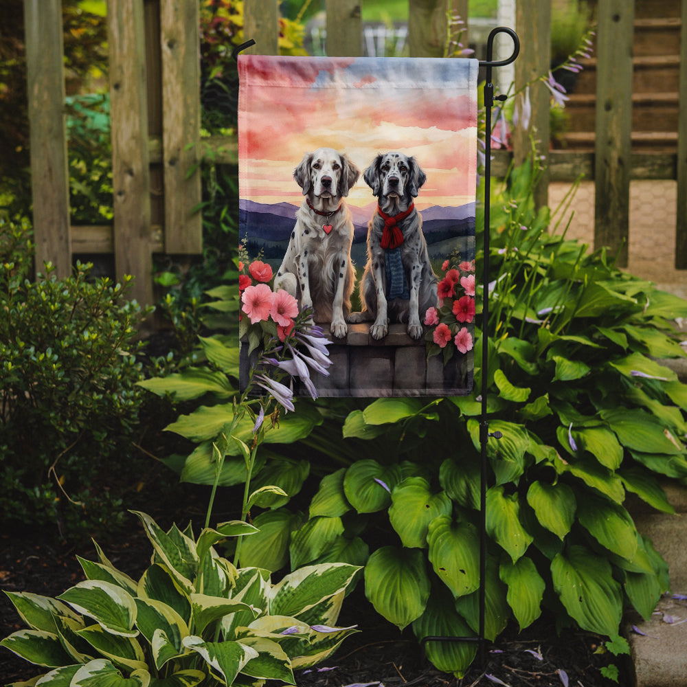 Buy this English Setter Two Hearts Garden Flag