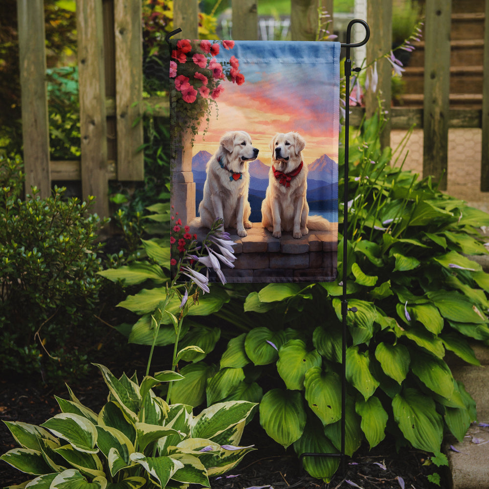Buy this Great Pyrenees Two Hearts Garden Flag