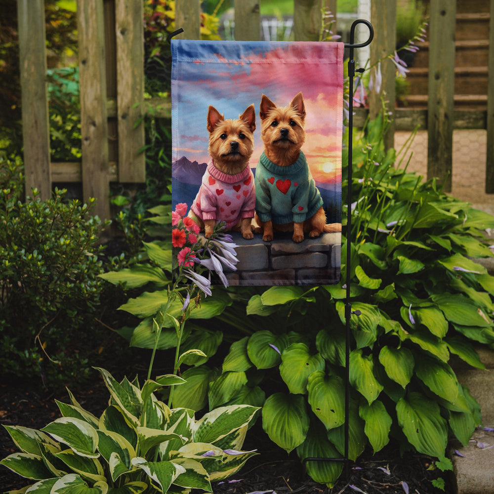 Buy this Norwich Terrier Two Hearts Garden Flag