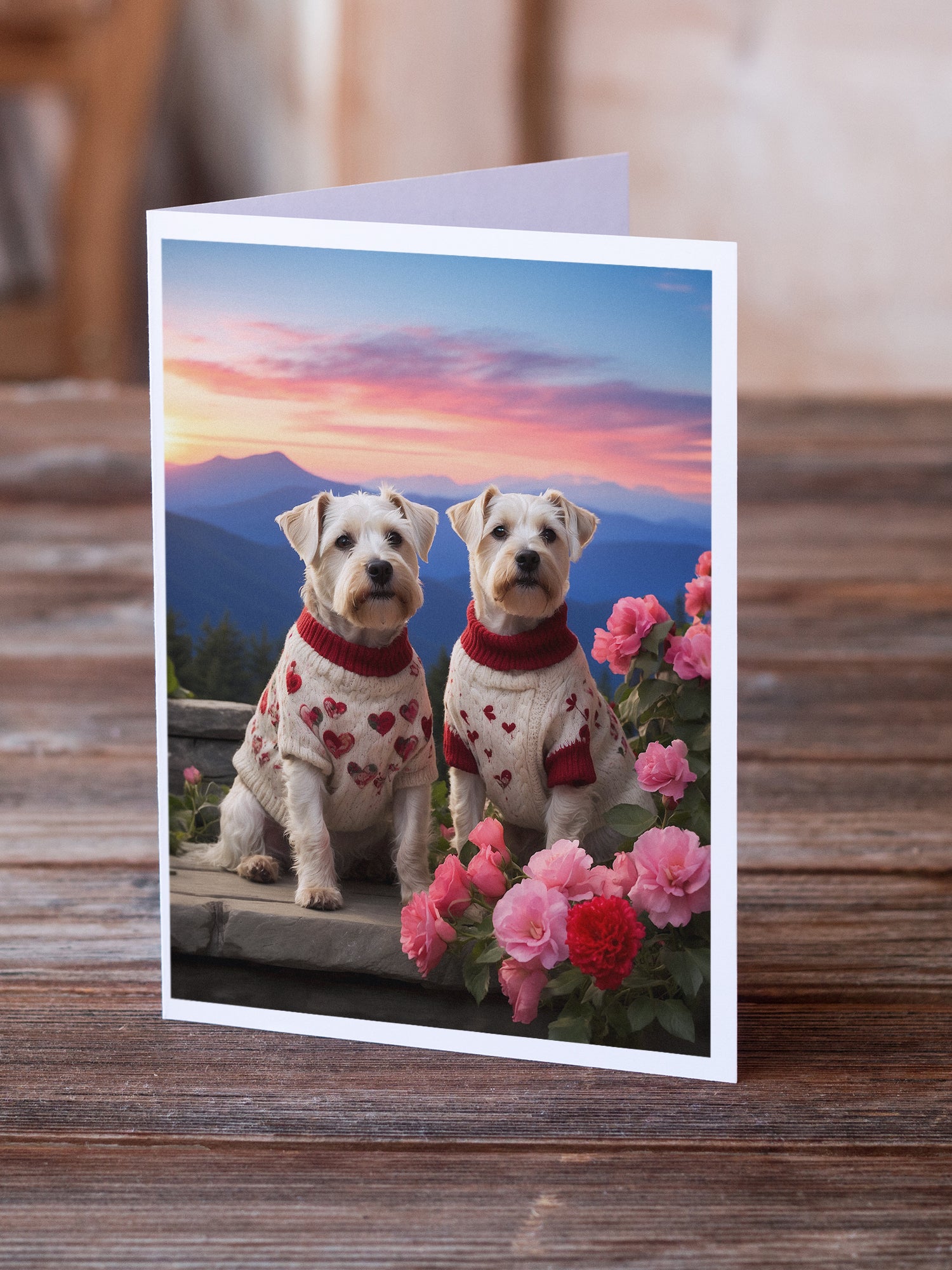 Buy this Sealyham Terrier Two Hearts Greeting Cards Pack of 8