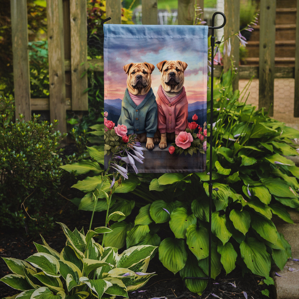 Buy this Shar Pei Two Hearts Garden Flag