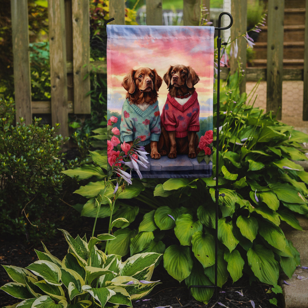 Buy this Sussex Spaniel Two Hearts Garden Flag