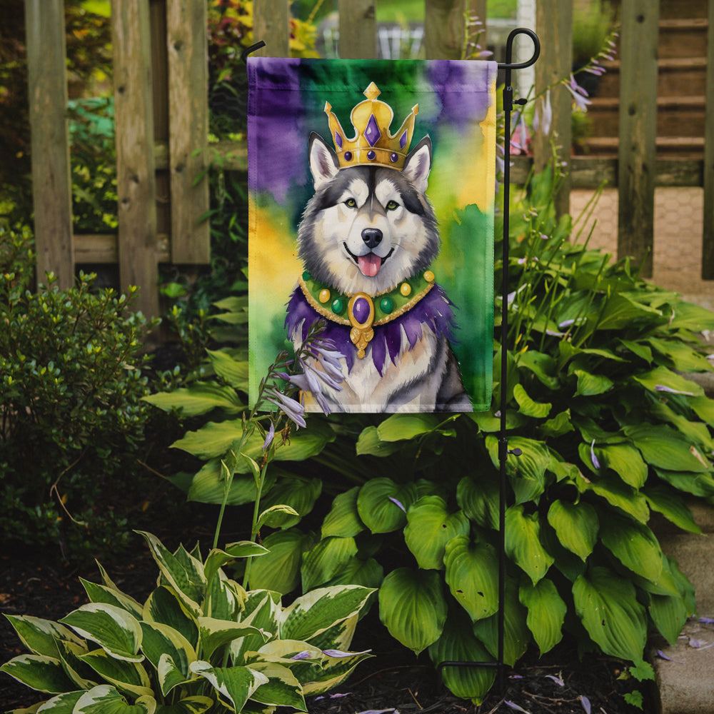 Buy this Alaskan Malamute King of Mardi Gras Garden Flag