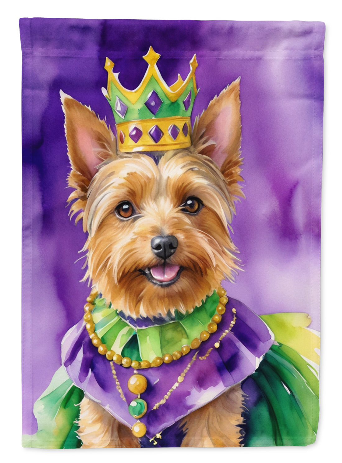 Buy this Australian Terrier King of Mardi Gras House Flag