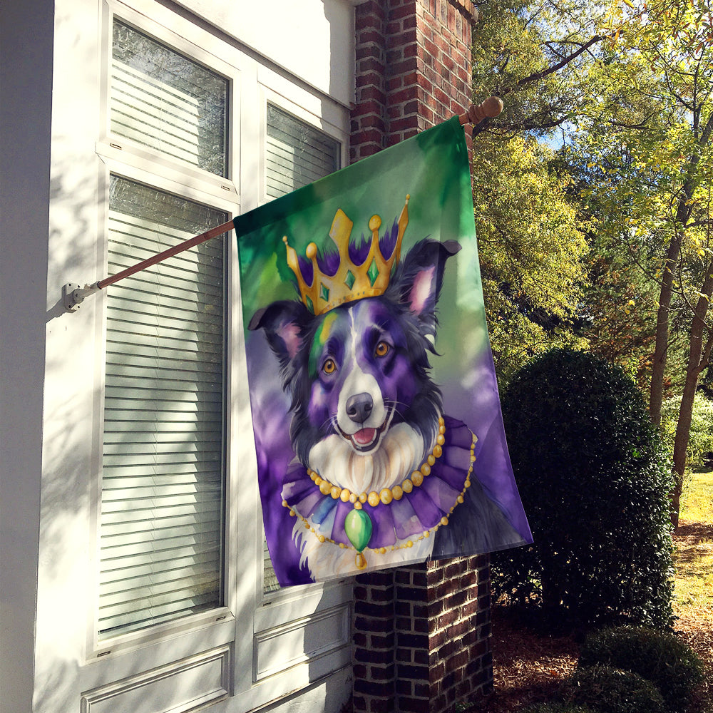 Buy this Border Collie King of Mardi Gras House Flag
