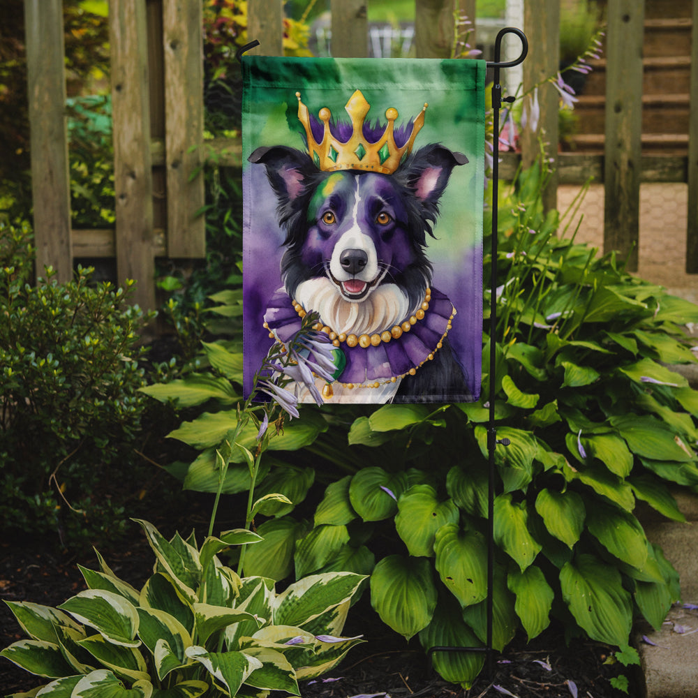 Buy this Border Collie King of Mardi Gras Garden Flag