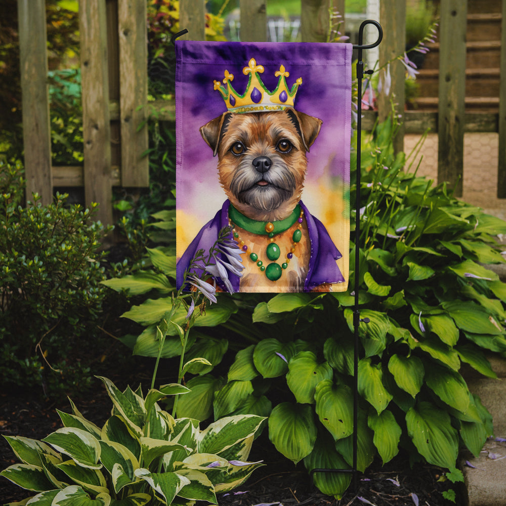 Buy this Border Terrier King of Mardi Gras Garden Flag