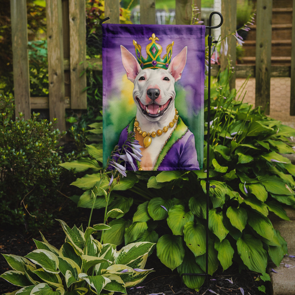 Buy this Bull Terrier King of Mardi Gras Garden Flag
