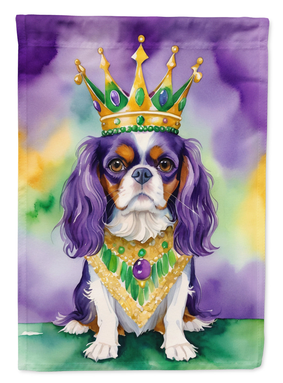 Buy this Cavalier Spaniel King of Mardi Gras Garden Flag