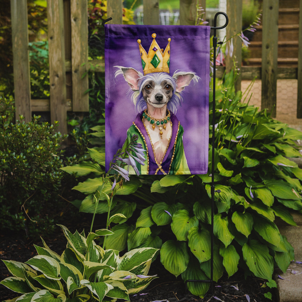 Buy this Chinese Crested King of Mardi Gras Garden Flag