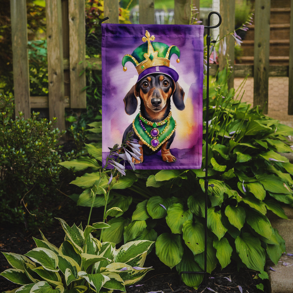 Buy this Dachshund King of Mardi Gras Garden Flag