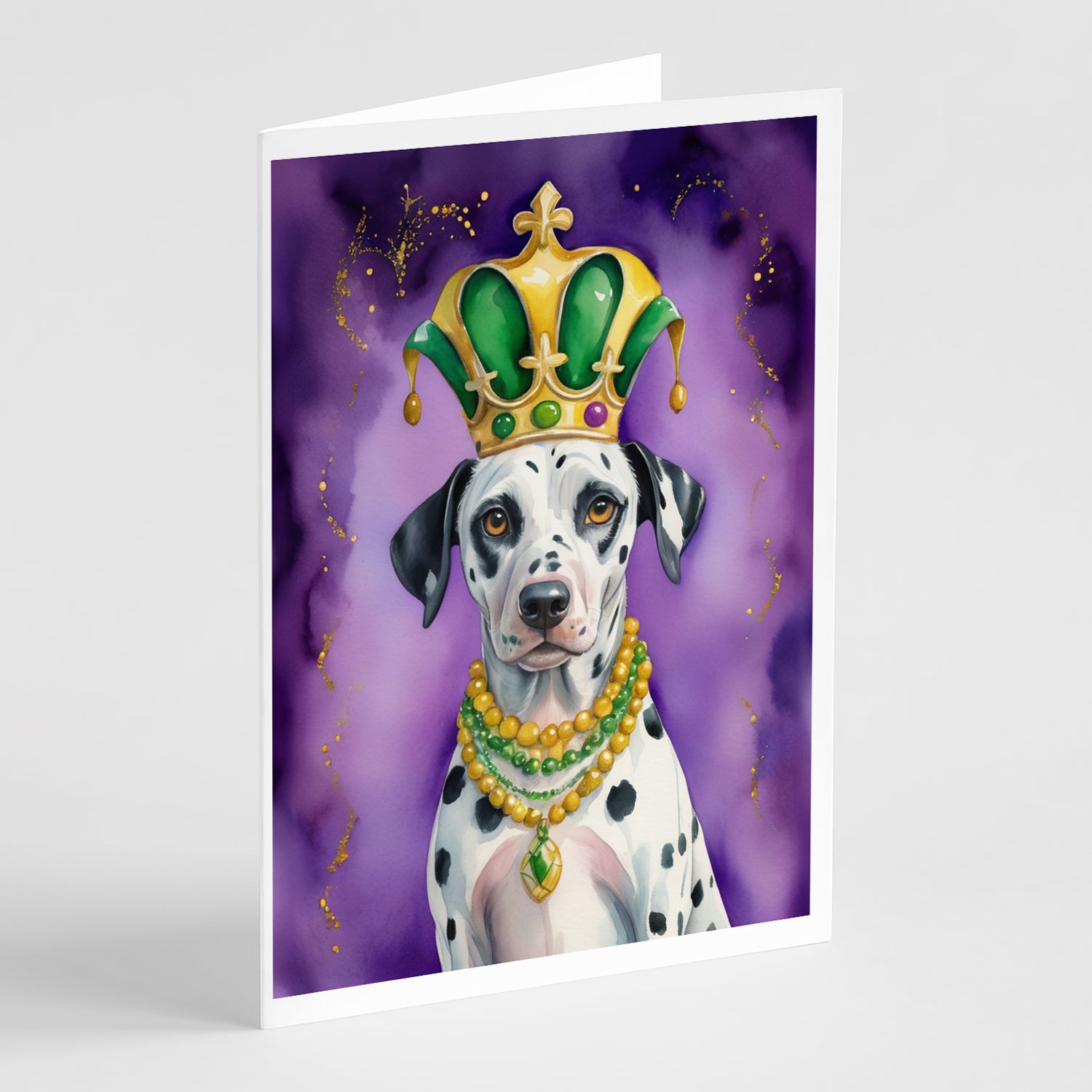 Buy this Dalmatian King of Mardi Gras Greeting Cards Pack of 8