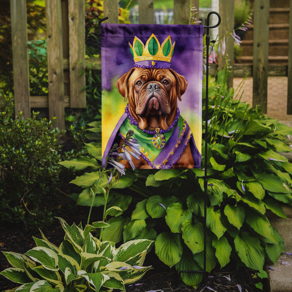 Buy this Dogue de Bordeaux King of Mardi Gras Garden Flag