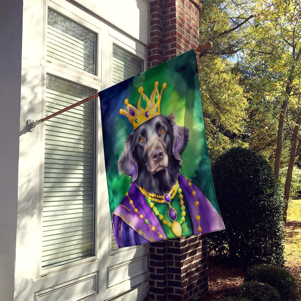 Buy this Flat-Coated Retriever King of Mardi Gras House Flag