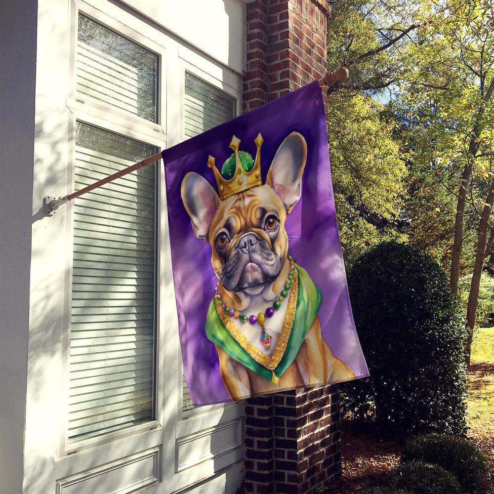Buy this French Bulldog King of Mardi Gras House Flag