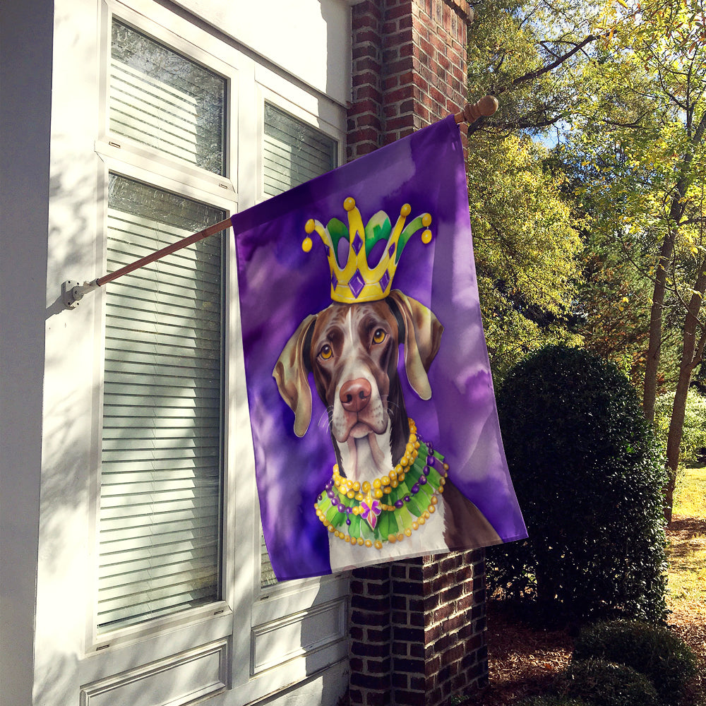 Buy this German Shorthaired Pointer King of Mardi Gras House Flag