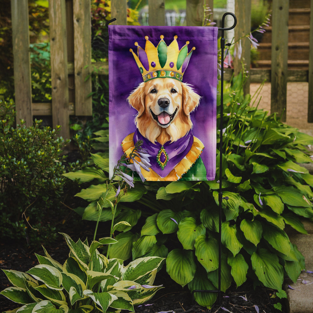 Buy this Golden Retriever King of Mardi Gras Garden Flag