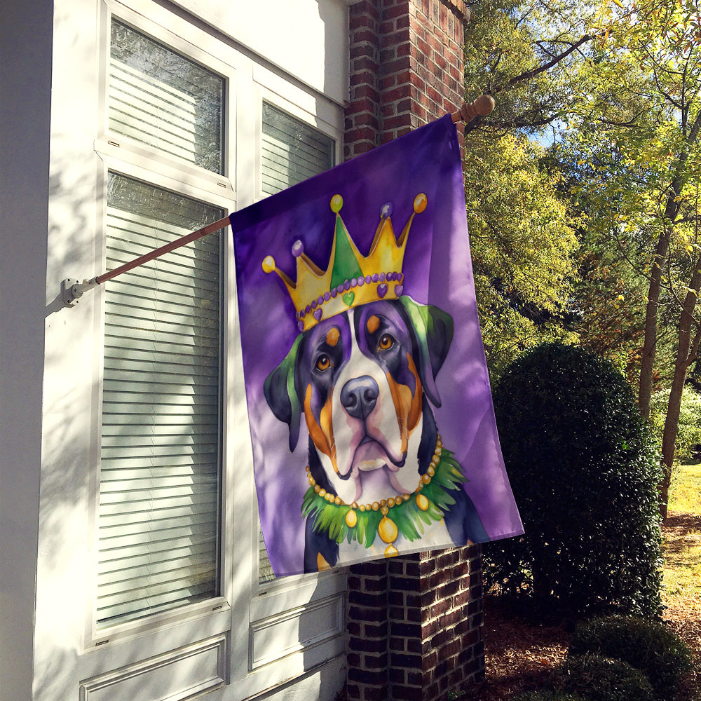 Buy this Greater Swiss Mountain Dog King of Mardi Gras House Flag