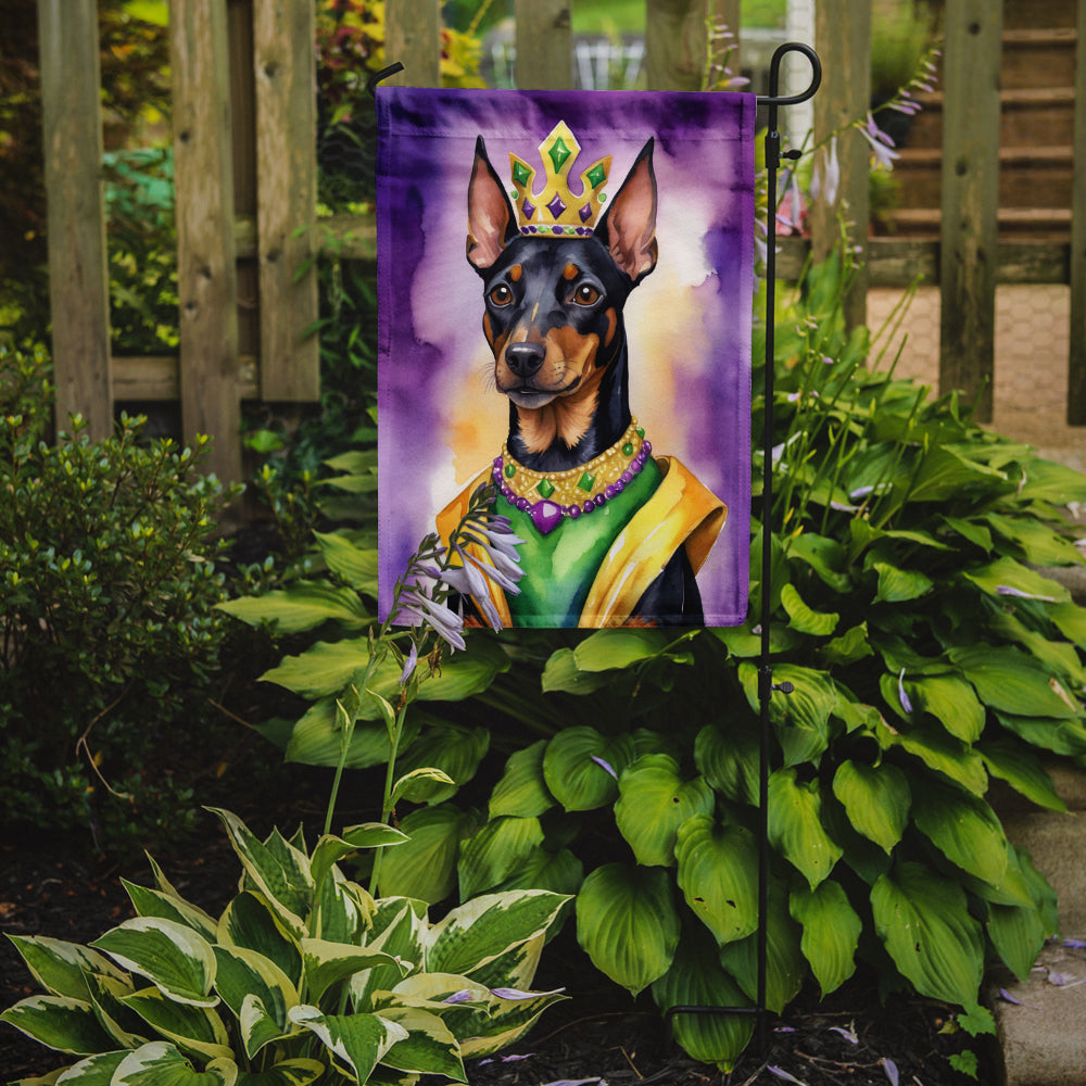 Buy this Manchester Terrier King of Mardi Gras Garden Flag