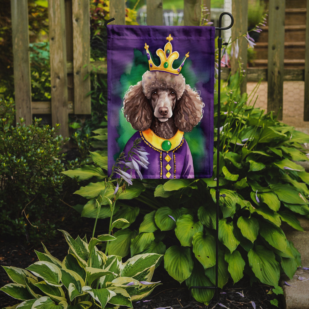 Buy this Chocolate Poodle King of Mardi Gras Garden Flag