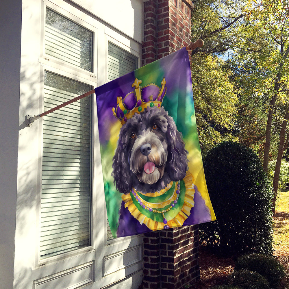 Buy this Portuguese Water Dog King of Mardi Gras House Flag