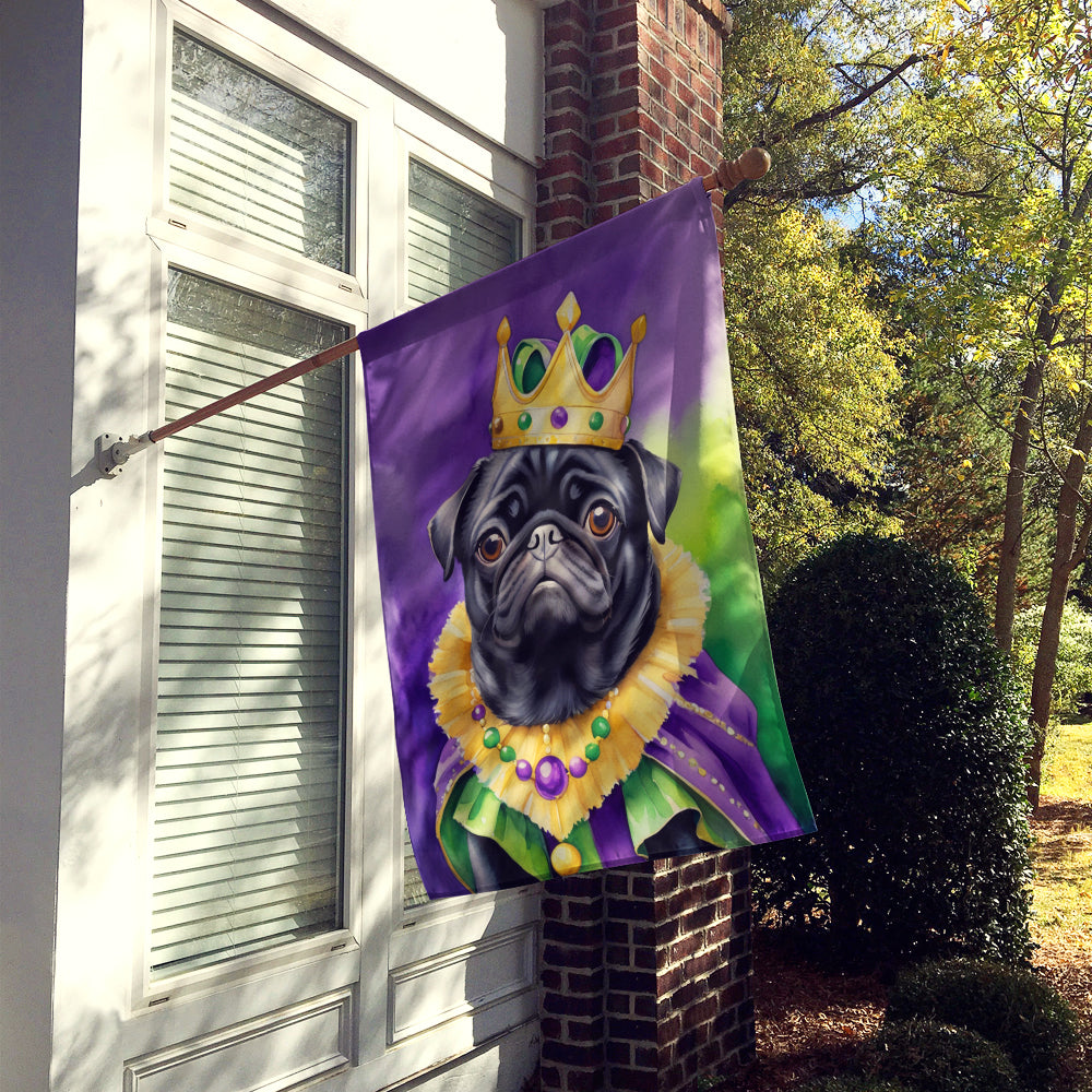 Buy this Black Pug King of Mardi Gras House Flag