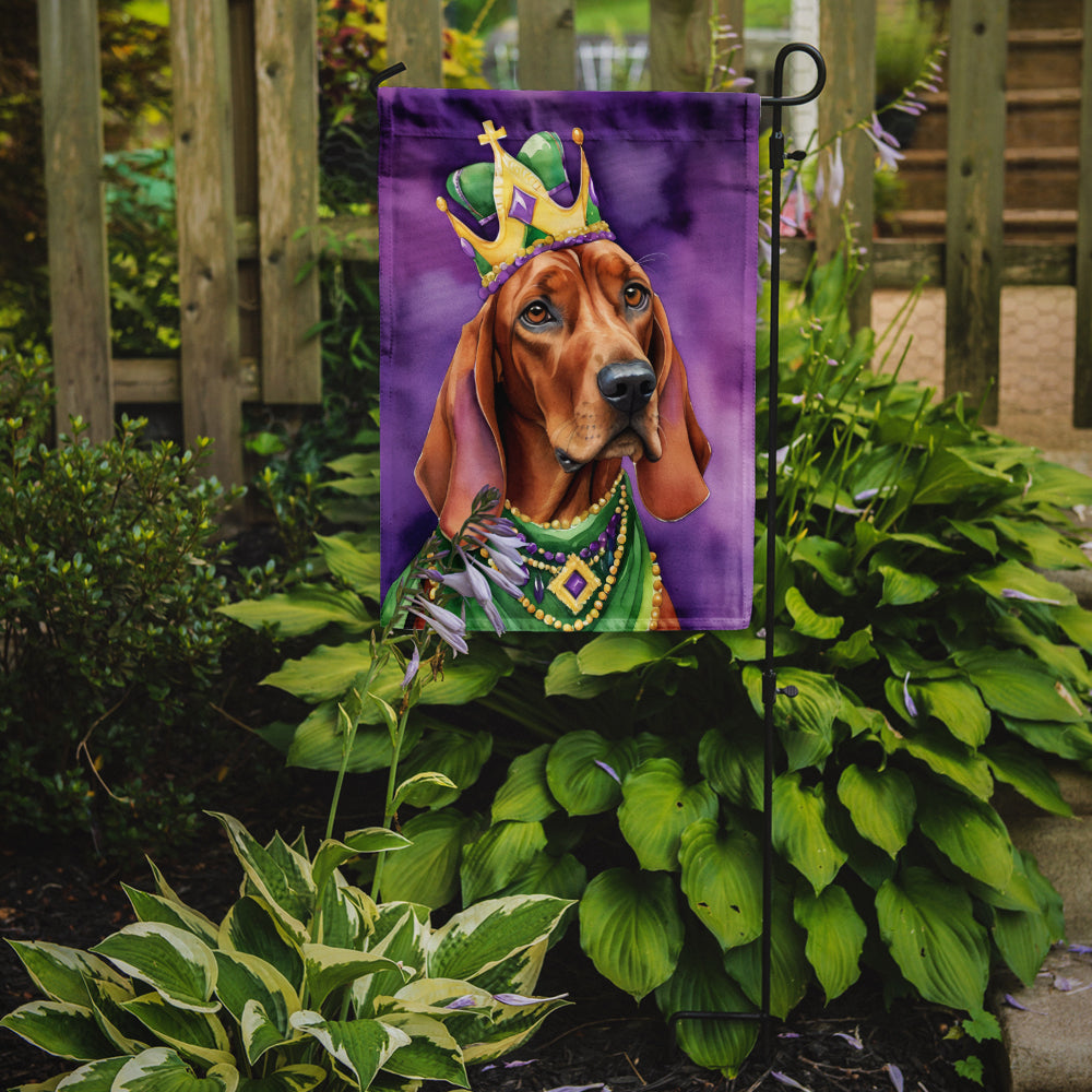 Buy this Redbone Coonhound King of Mardi Gras Garden Flag