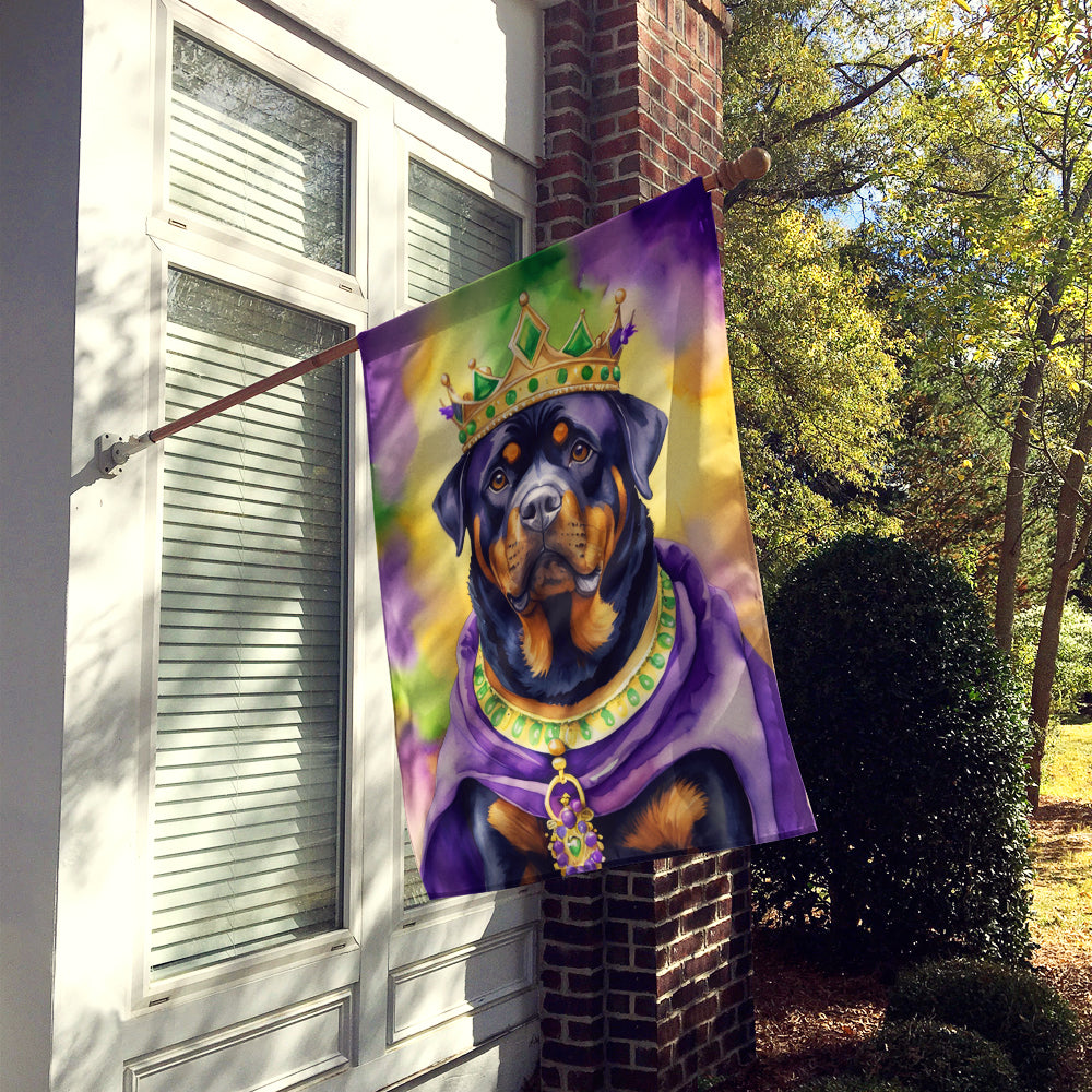 Buy this Rottweiler King of Mardi Gras House Flag