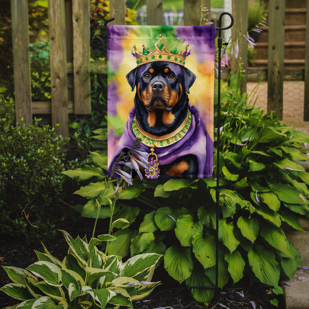 Buy this Rottweiler King of Mardi Gras Garden Flag