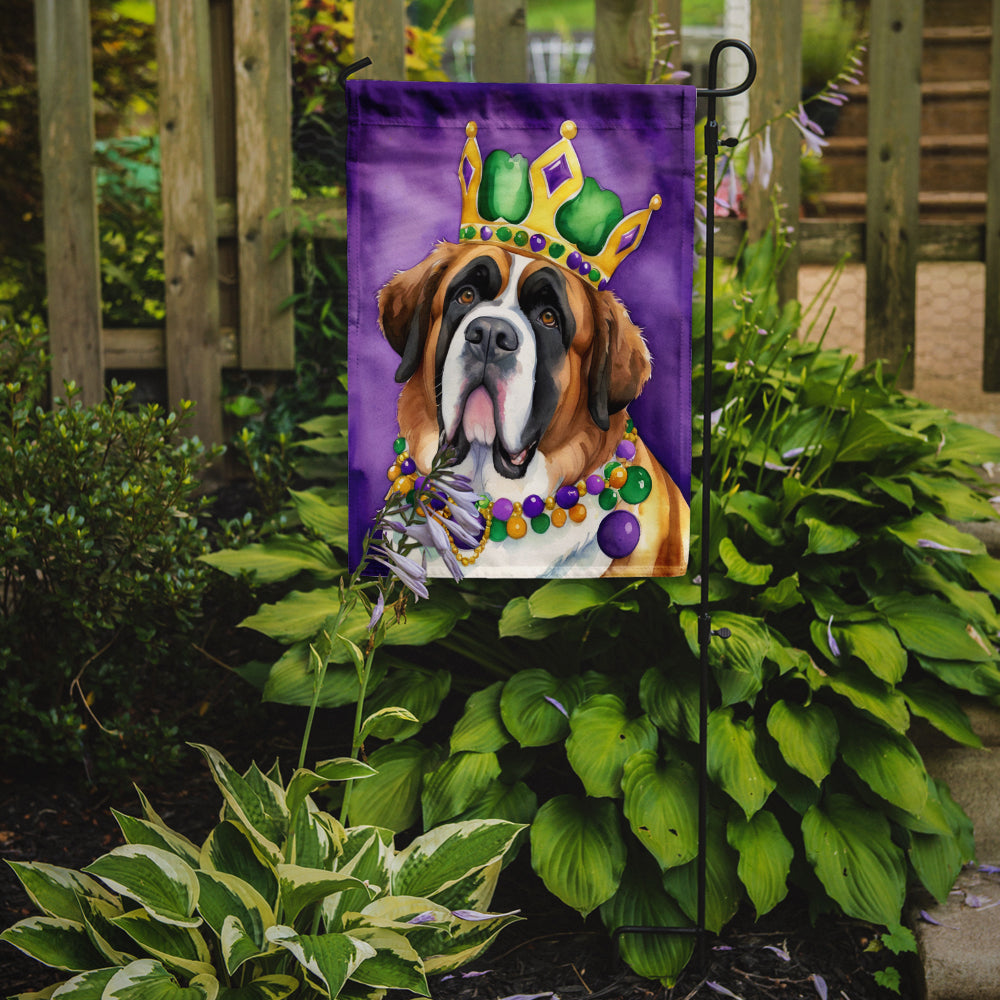 Buy this Saint Bernard King of Mardi Gras Garden Flag