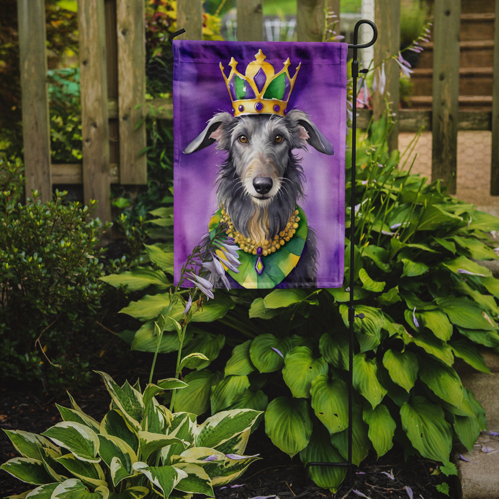 Buy this Scottish Deerhound King of Mardi Gras Garden Flag
