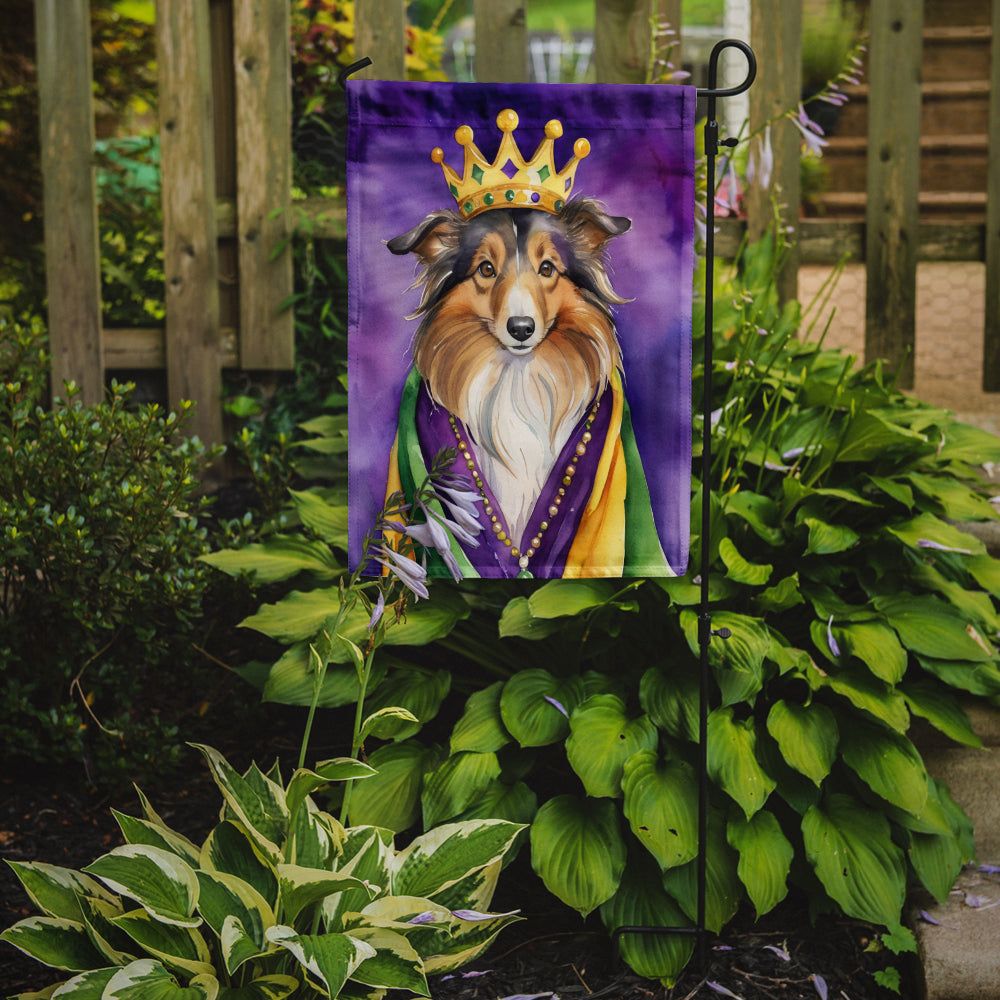 Buy this Sheltie King of Mardi Gras Garden Flag