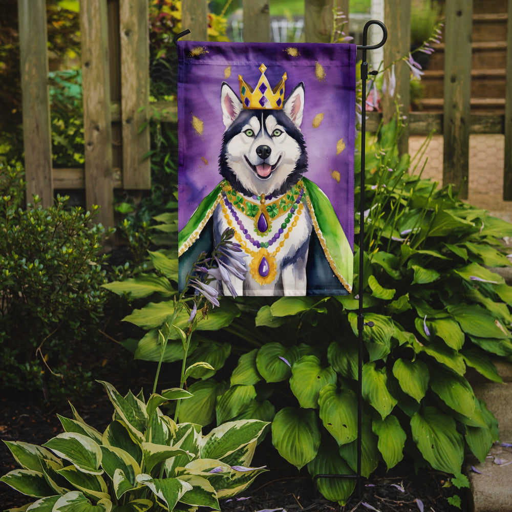 Buy this Siberian Husky King of Mardi Gras Garden Flag