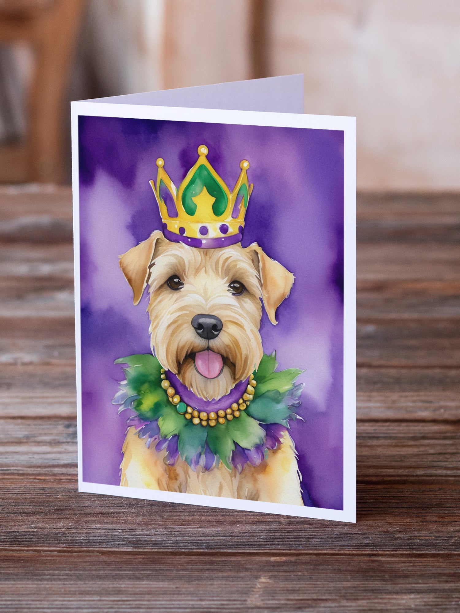 Buy this Wheaten Terrier King of Mardi Gras Greeting Cards Pack of 8