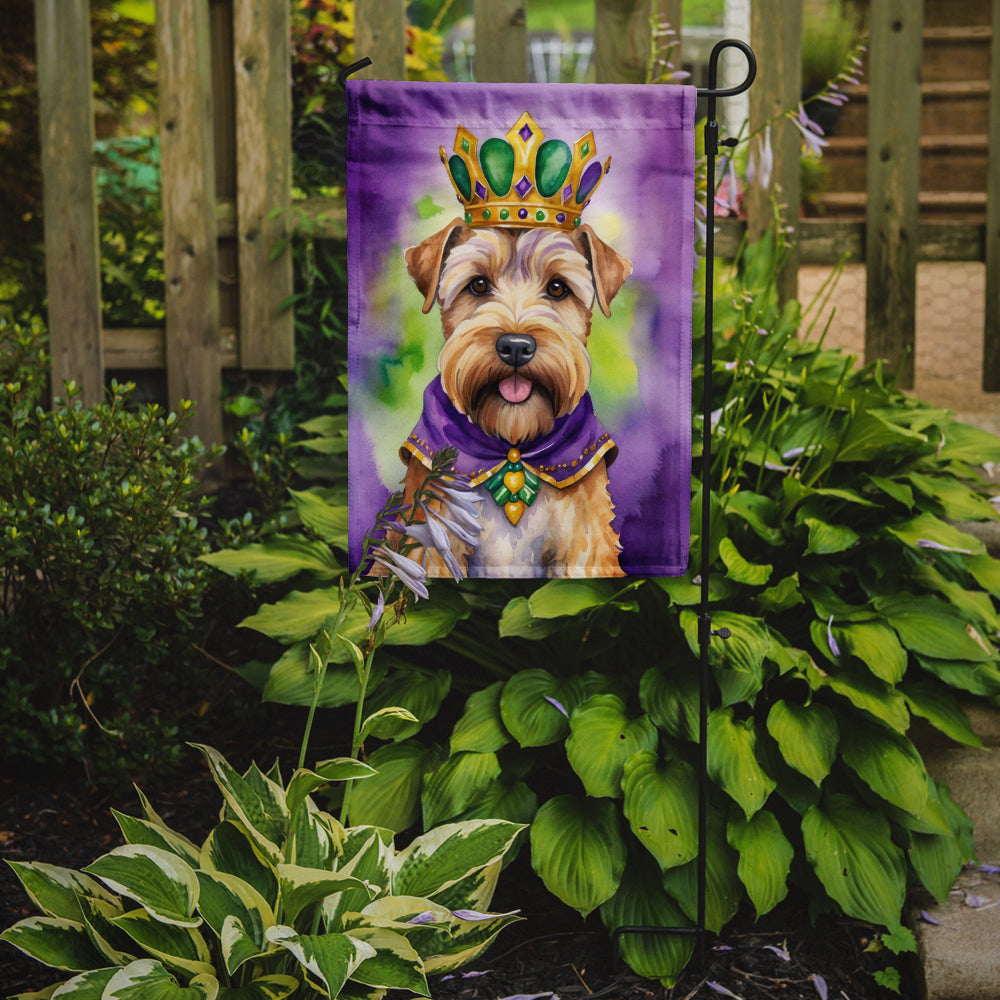 Buy this Wheaten Terrier King of Mardi Gras Garden Flag