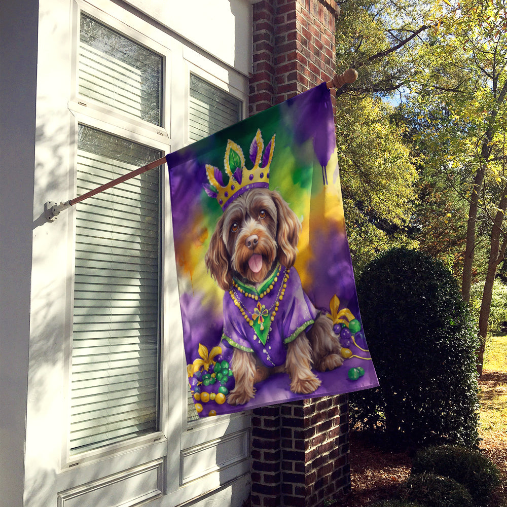Buy this Wirehaired Pointing Griffon King of Mardi Gras House Flag