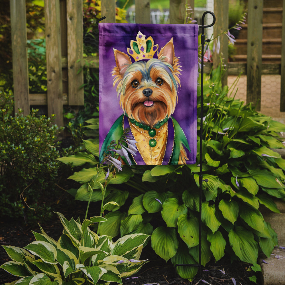 Buy this Yorkshire Terrier King of Mardi Gras Garden Flag