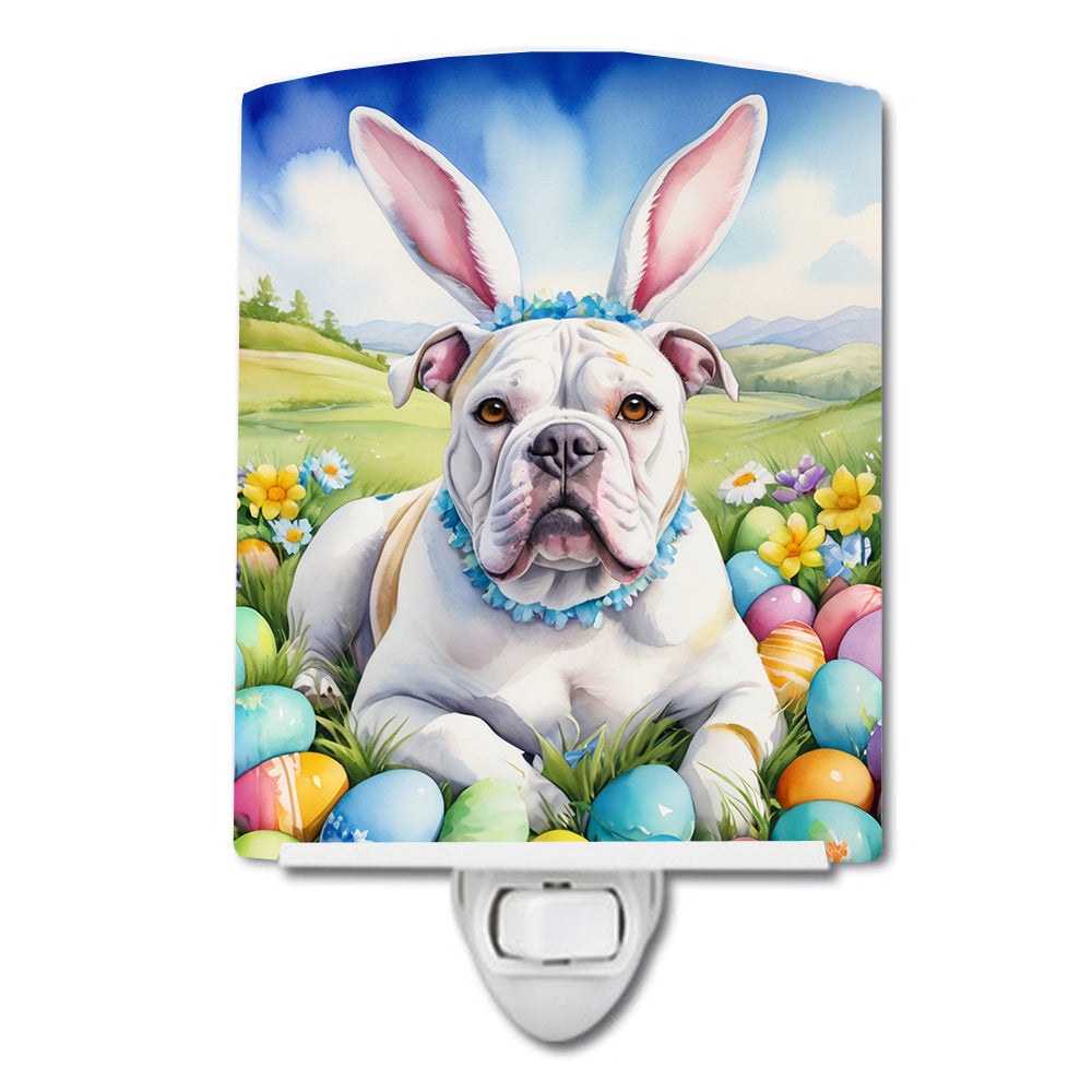 Buy this American Bulldog Easter Egg Hunt Ceramic Night Light